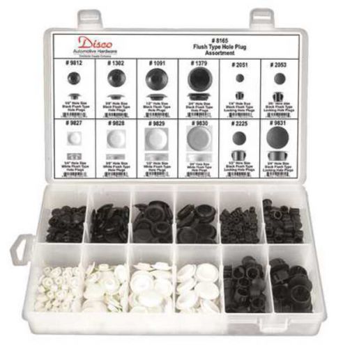 DISCO 8165 Flush Type Hole Plug Assortment, 349 Pc