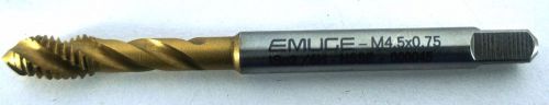 EMUGE Metric Tap M4.5x0.5 STRAIGHT FLUTE HSSCO5% M35 HSSE TiN Coated
