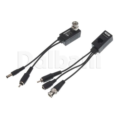 38-69-0036 New BNC To RJ45 Power Audio Video Balun Pair 40