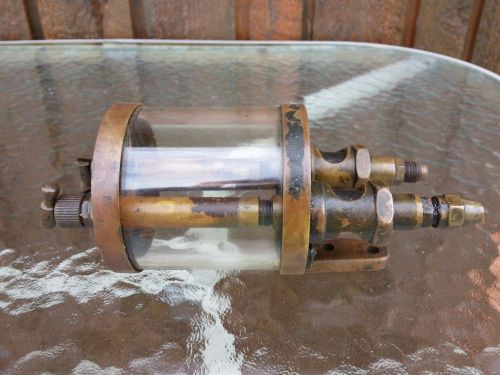 Antique Brass LARGE Oiler ESSEX DETROIT MICH. Hit Miss Engine Steam Stationary