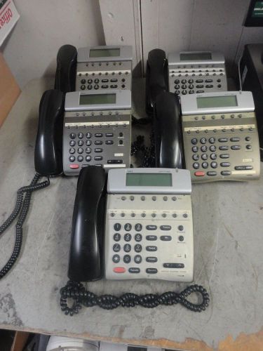 Lot of 5 nec dterm 80 telephone 4x dth-8d-1(bk) &amp; 1x dth-8d-2(bk) phones for sale