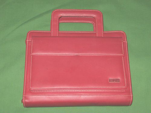 Classic ~ 1.0&#034; ~ red faux-leather franklin covey 365 planner binder day one 4110 for sale