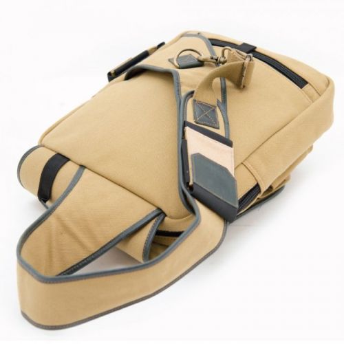 new Canvas Covert Concealed Carry Sling Pack: Sand, Nice Size: 20&#034; x 13&#034; x 6&#034;