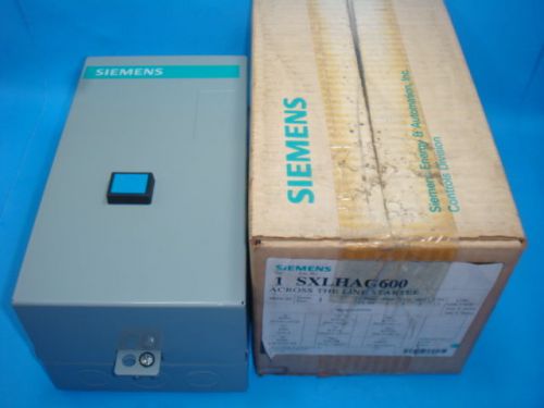 1 NEW SIEMENS ACROSS THE LINE STARTER SXLHAG600 3PHASE 600V/60HZ 500V/50HZ NIB