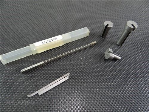 Dumont 1/8&#034; a hs broach w/ assorted bushings &amp; shims for sale