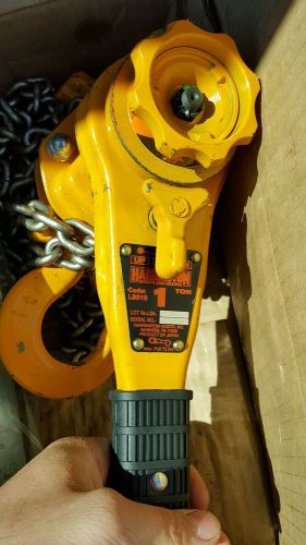 Harrington 1 ton 2000 lb lever hoist chain ratchet come along 20 ft lift