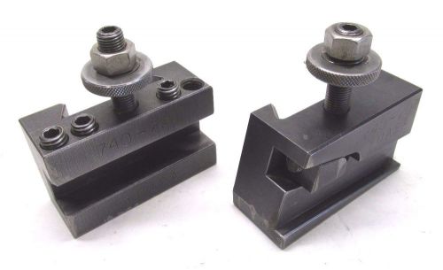 2 YUASA 740-201 &amp; 740-207 QUICK CHANGE LATHE TOOL HOLDERS - BXA SERIES