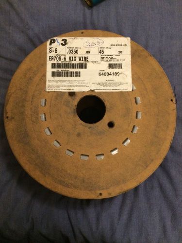 (20) lb spool roll p-3 airgas er70s-6 .035&#034; .89mm mild steel mig welding wire for sale