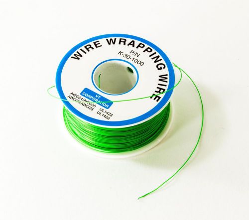 Wire Wrap Solid Kynar Wire 30 Gauge (Green, 1000 feet)