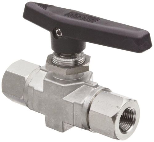 Parker B Series Stainless Steel 316 Ball Valve  Inline  3 8  NPT Female