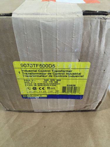 SQUARE D TRANSFORMER 9070TF500D5 600-120V . 5 KVA