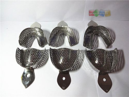 12PCS/2Set Dental Impression Tray set Solid Denture Instruments Pack Sale