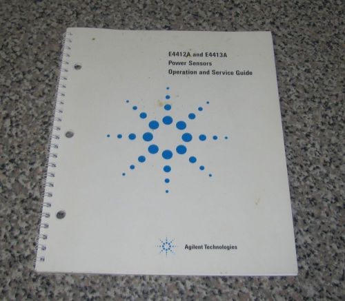 AGILENT E4412A &amp; E4413A SENSOR  OP &amp; SERVICE MANUAL