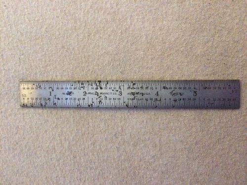 Starrett No.604R-6 Satin Chrome Spring Tempered Steel Rule Machinist