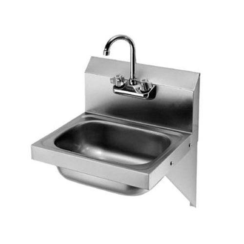 New krowne hs-10 - 16&#034; wide hand sink with side support brackets for sale