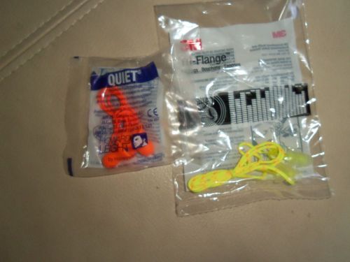 3 M Tri -Flange Ear Plugs Yellow 11 and 9   Orange Howard Leigjt Plugs