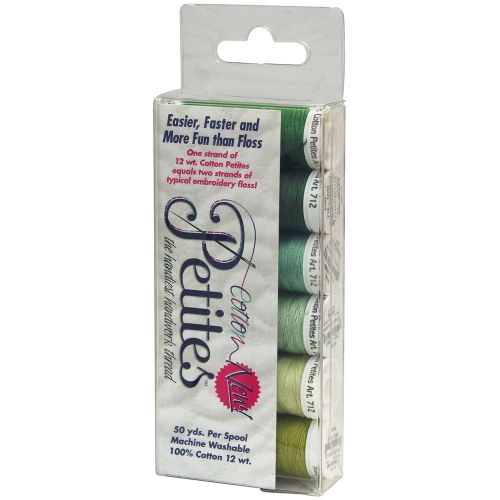 Sulky Sampler 12wt Cotton Petites 6/Pkg-Greens Assortment