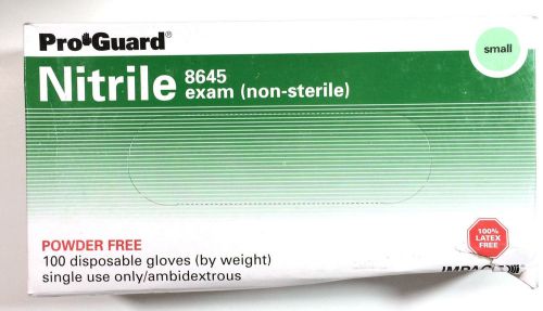 Pro Guard Nitrile Powder Free Examination Gloves 8645 Small 5 Boxes of 100