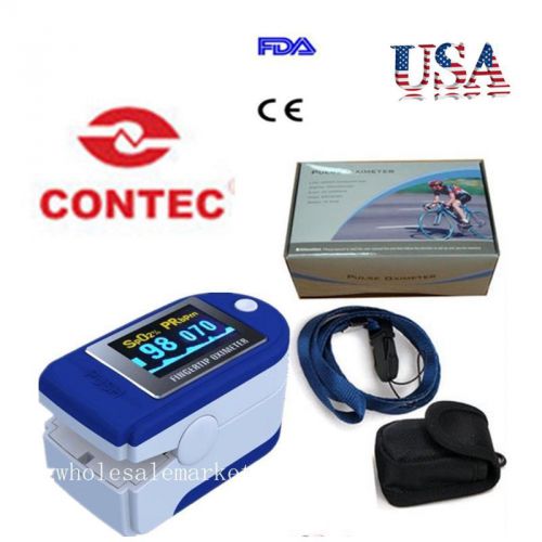 US Fast OLED Pulse Oximeter Finger Tip Blood Oxygen Monitor SpO2 +CASE+Lanyard