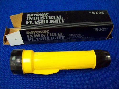 New ray-o-vac industrial heavy duty flashlight wf22, case lot of 24 for sale