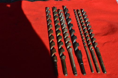 4 - 17&#034; Drill Bits and 3 - 18&#034; Drills Bits lineman/poleline const.drill bits