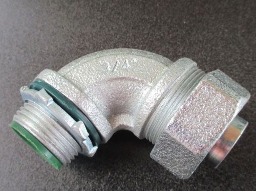 3/4&#034; malleable iron liquidtight 90 degree connector with insulated throat slt36t for sale