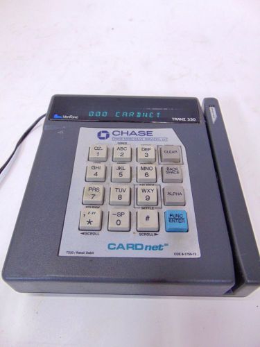 VeriFone Tranz 330 Chase CARDnet Retail Debit/Credit Reader Terminal