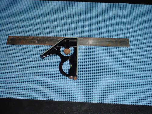 Combination Square Level Vintage 12&#034; Carpenter&#039;s Tool