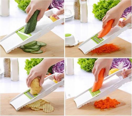 1 set Stainless Steel Slicer Vegetable Fruit Mandoline Cutter Kitchen Food