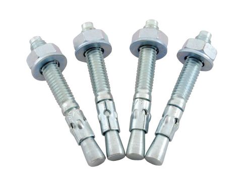 Vestil as-383-4pk concrete anchor four bolt kit 3/8&#034; diameter x 3&#034; length for sale