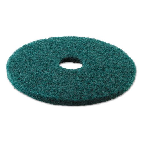 &#034;Standard 17-Inch Diameter Heavy-Duty Scrubbing Floor Pads, Green&#034;