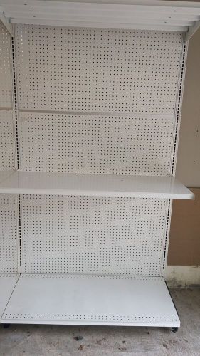 White Gondola Shelving, 22&#034; Deep Shelves