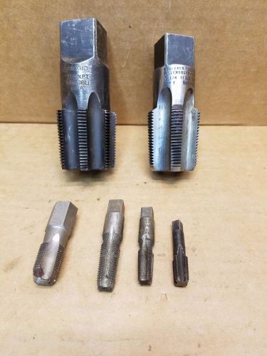 Lot of  hss pipe taps 1-1/2 npt, 1 1/4&#034; 11-1/2 npt, perma plug, 1/4&#034; &amp; 1/8&#034; npt for sale