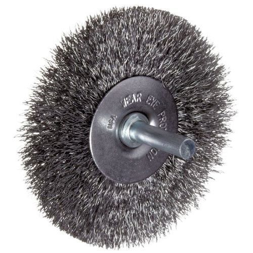 Crimped Wire Wheel 6 &#034; Wide Face 6000 Rpm Coarse 5/8 &#034; - 1/2 &#034; Arbor Brush Vorte