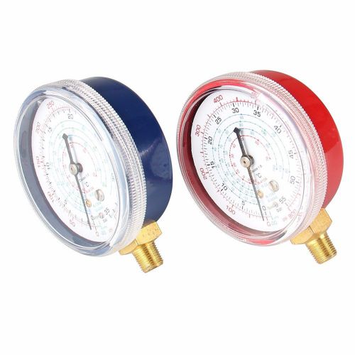 2x Air Conditioner Refrigerant Low High Pressure Gauge PSI KPA R410A R134A R22 T