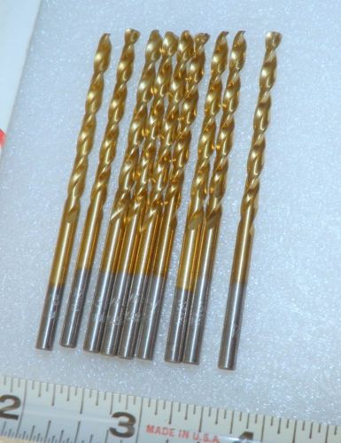 5/32&#034; Drill Bits  jobber length 9 pcs  Cle Line C07452 coated USA parabolic