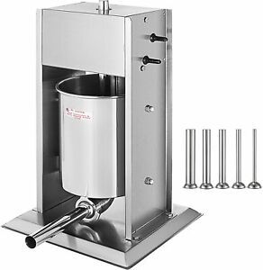 Manual Sausage Stuffer Maker 7L Capacity Two Speed Vertical Meat Filler Stainles