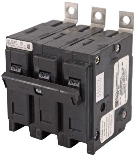 Cutler-hammer model bab3060ht circuit breaker 60a 3-pole 240vac industrial for sale