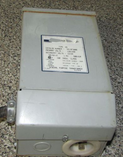 Egs hevi-duty transformer hs19f500b for sale