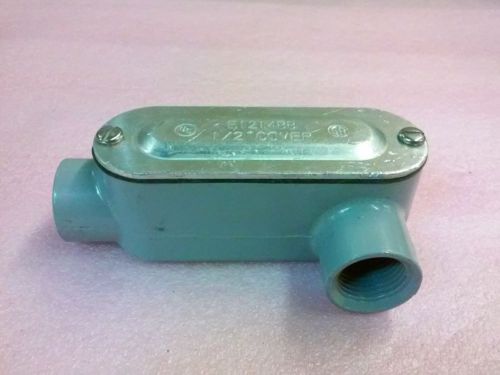 Conduit body 1/2&#034; ll with 1/2&#034; cover e121488 vol 4.35 cu. in for sale