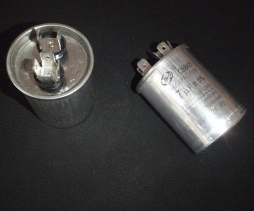 Capacitor cbb65a 450vac 7uf hvac 7 mfd ac motor compressor start # silver for sale