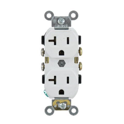 White 20 Amp Duplex Receptacle