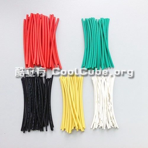 5*30pcs/box makerbot 3d printer kit heat shrinkable tube 5 colours 100*2mm for sale