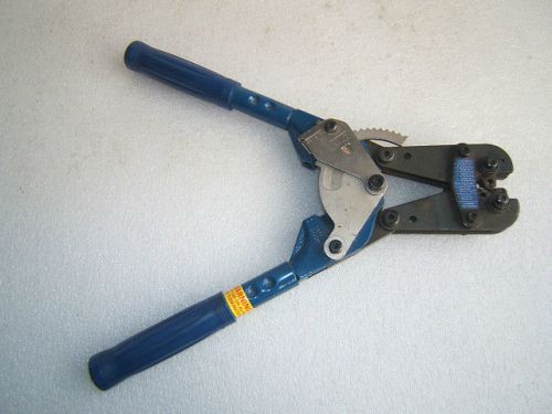 AMP Model 601075-1 Bantam Rota-Crimp Hand Rachet Crimper Tool Crimping 8-1/0 AWG