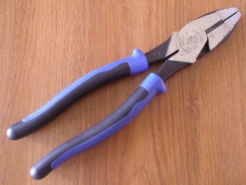 KLEIN TOOL J2000-9NE HIGH LEVERAGE HEAVY DUTY 9&#034; SIDE CUTTING PLIERS WIRE CUTTER