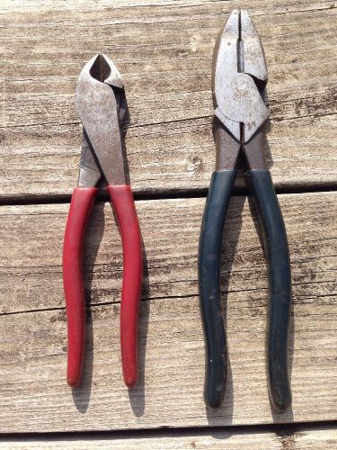 Klein Elctricians Pliers &amp; Side Cutters