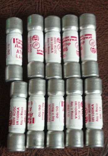 6 AMP Fuses Ferraz Shamut ATM6 600V  quantity 10