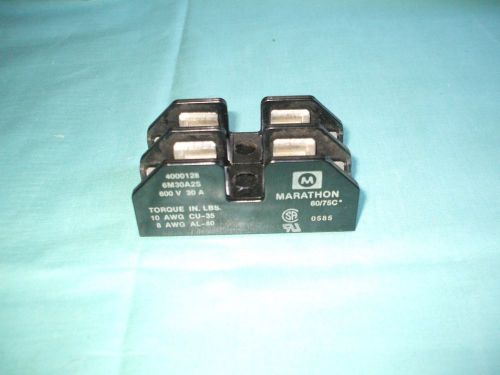 Marathon 4000128 Fuse Holder 2 Pole 30 Amp 600 V 6M30A2S