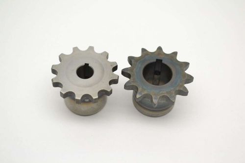 Lot 2 tsubaki mix 4012f-7/8 4012f-1/2 12 teeth 7/8in 1/2in bore sprocket b382673 for sale