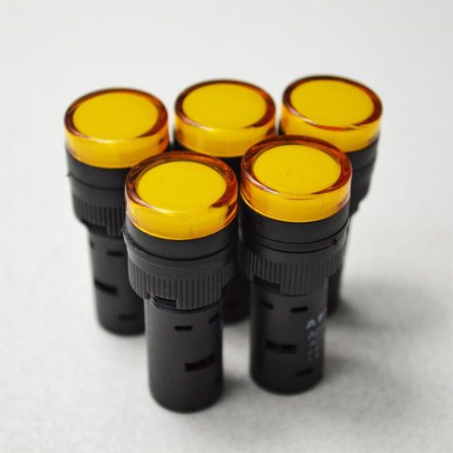 5pcs new 24v 16mm yellow led indicator pilot signal light lamp for sale